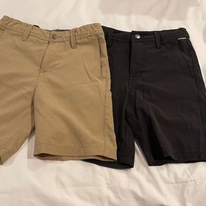 Boys volcom walk shorts - classic black and beige